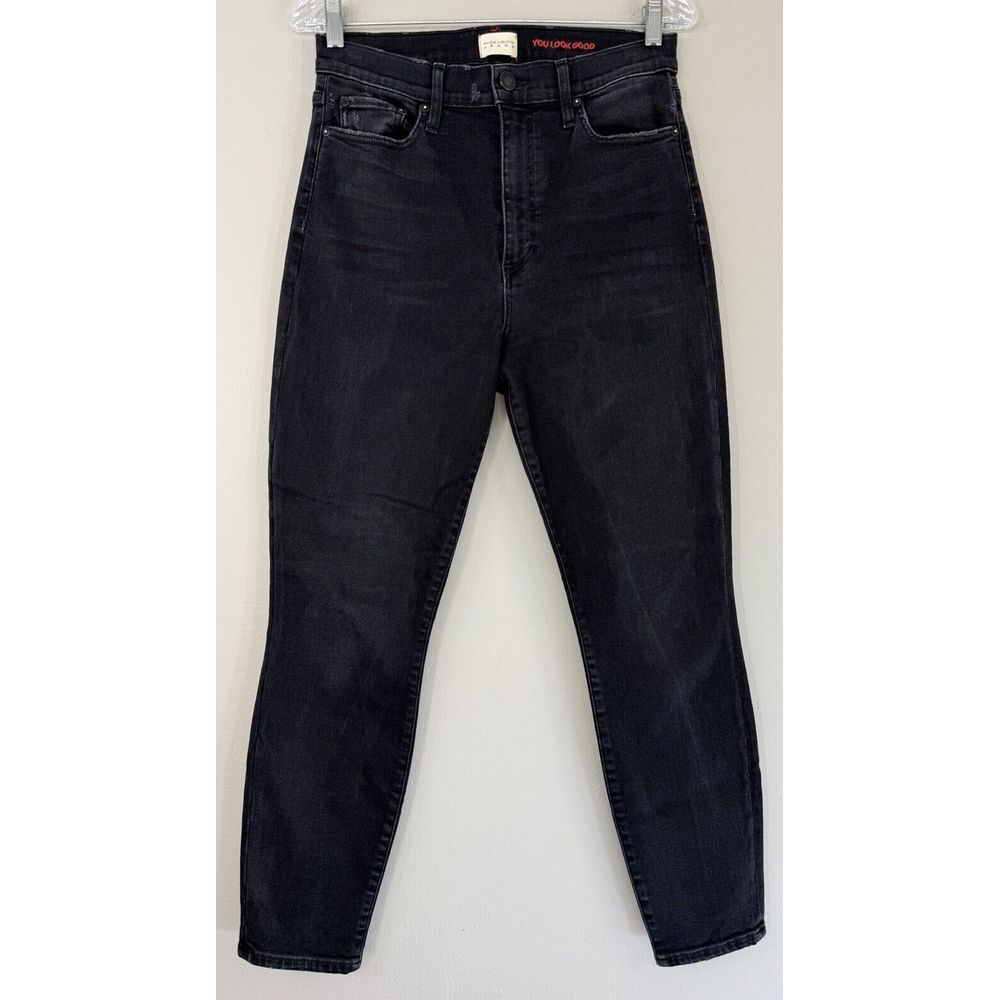 Alice + Olivia Jeans Sz 30 Good High‎ Rise Skinny Noir Black